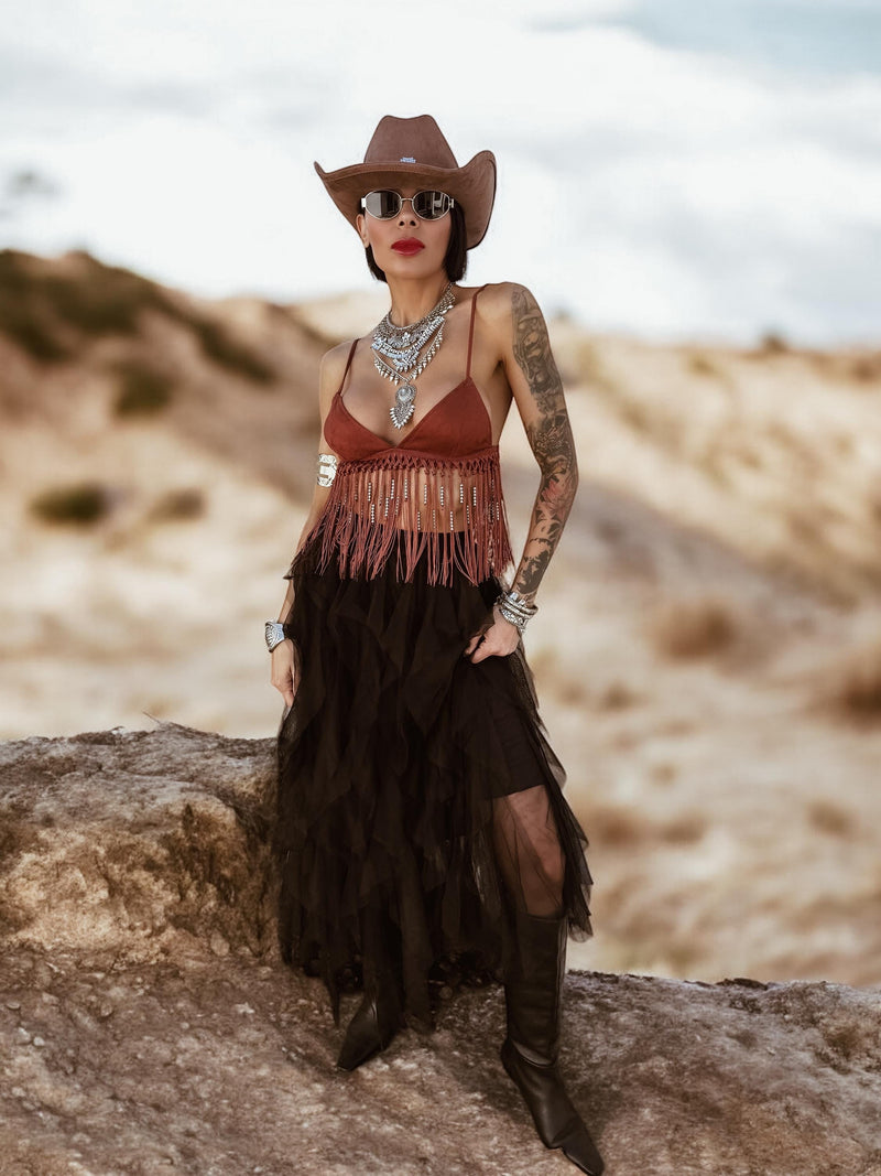 Black Festival Tulle Tutu Skirt, Western Festival Tutu Skirt, Cowgirl – Gypsy Tale