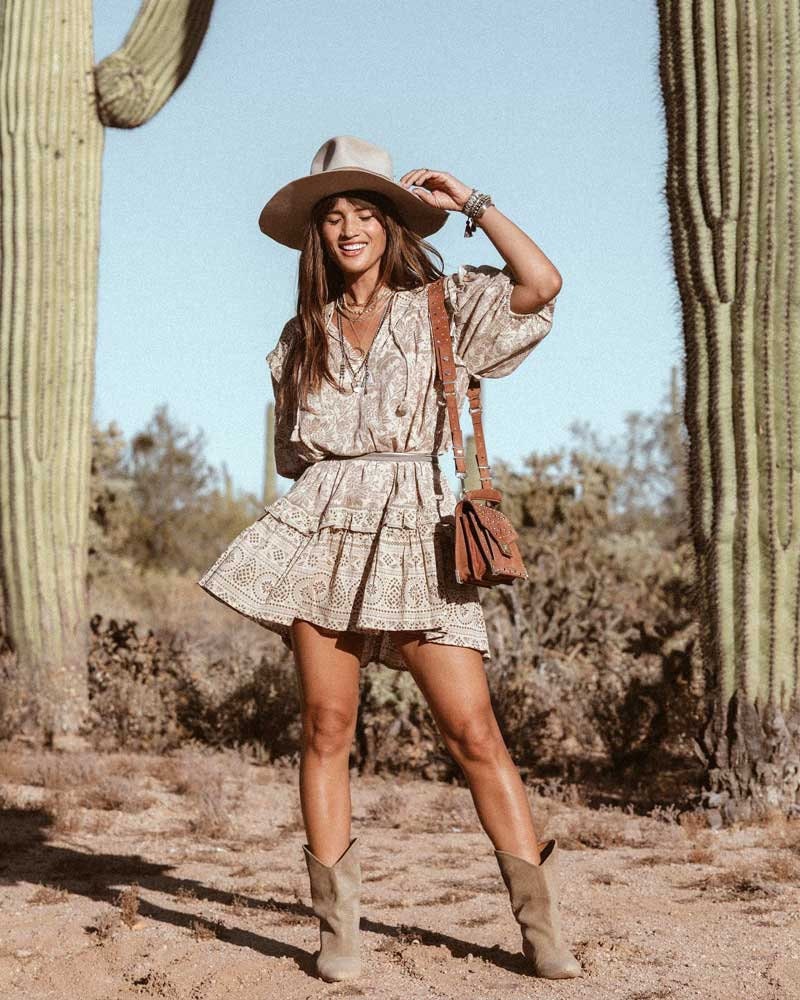 Bohemian Gypsy Dress,Mini Boho Dress, Festival Dress, Desert Queen Outfit, Country Girl Dress, Boho Festival Outfit