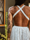 Backless Cutout Wedding Engagement Lace Dress