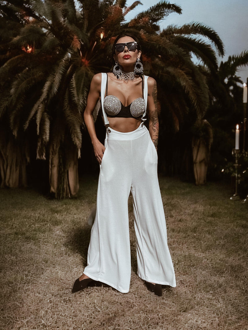 bohemian dress pants Elegant Cotton Boho Pants Organic Wide Leg Yoga Trousers White Boho Bohemian Trousers
