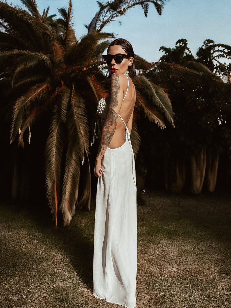 Boho Beach Fringe Wedding Gown Bachelorette Party Dress Honeymoon Dres – Gypsy Tale
