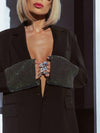 Rhinestone Oversize Blazer, Shiny Diamond Jacket, Crystal Boyfriend Blazer, Reception Cocktail Prom Jacket, Wedding Bachelorette Party Top