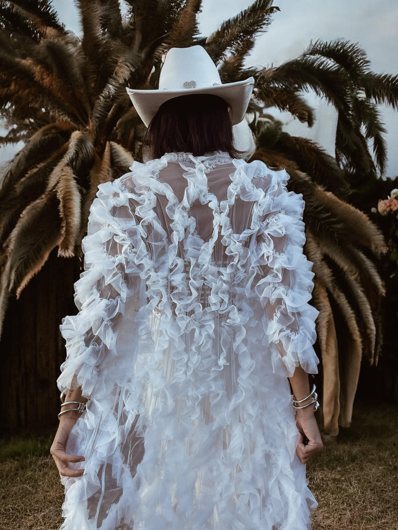 Boho Bridal Tulle Fringe Train Kimono Bohemian Romantic Rave Kimono Wh Gypsy Tale Boho Bridal Tulle Fringe Train Kimono Bohemian Romantic Rave Kimono Wh Gypsy Tale