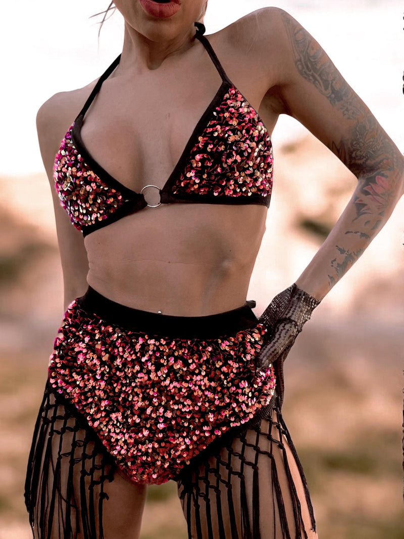 sequin rave dress Black Sequin Tulle Festival Dress Rave, Concert & Party Maxi Dress BVALLEYXOXO