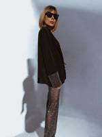 Rhinestone Oversize Blazer, Shiny Diamond Jacket, Crystal Boyfriend Blazer, Reception Cocktail Prom Jacket, Wedding Bachelorette Party Top