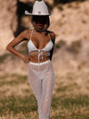 Bachelorette Western Sequin Pants Set Country Festival Cowgirl Outfit Western Bell Bottom Pants Fringe Disco Outfit