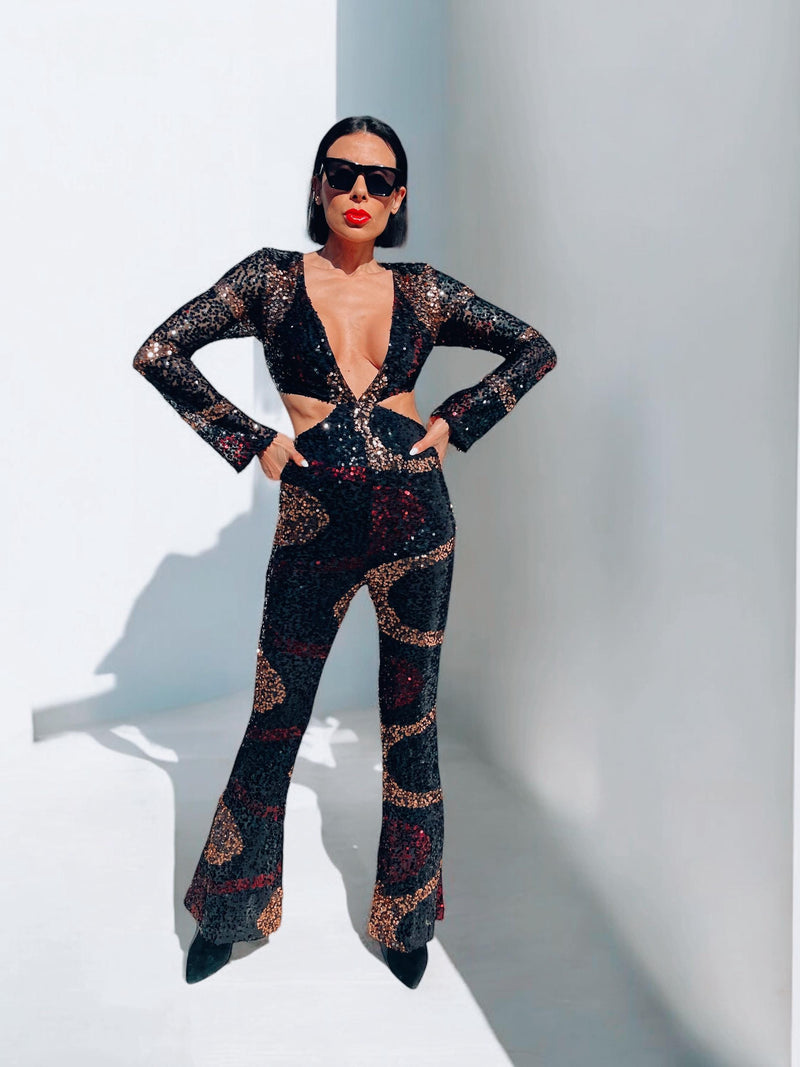 studio 54 70s sequin dress Studio 54 Dress