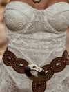 Boho Studded Faux Leather Belt, Bohemian Gold Belt, Western Cowgirl Waist Belt, Country Girl Studded Festival Belt
