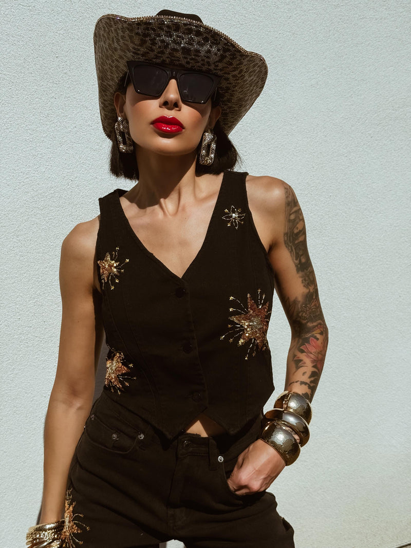 Leopard Rhinestone Diamond Cowboy Hat, Western Glam Cowboy Hat, Diamond Embellished Festival Hat,Shiny Cowgirl Hat, Diamond Bachelorette Hat