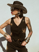 Leopard Rhinestone Diamond Cowboy Hat, Western Glam Cowboy Hat, Diamond Embellished Festival Hat,Shiny Cowgirl Hat, Diamond Bachelorette Hat