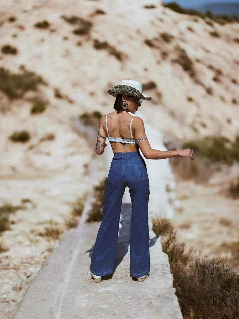 Cut Out Chaps FWestern Flare Jeans, Pu Festival Chaps Style Denim Pant Gypsy Tale Cut Out Chaps FWestern Flare Jeans, Pu Festival Chaps Style Denim Pant Gypsy Tale