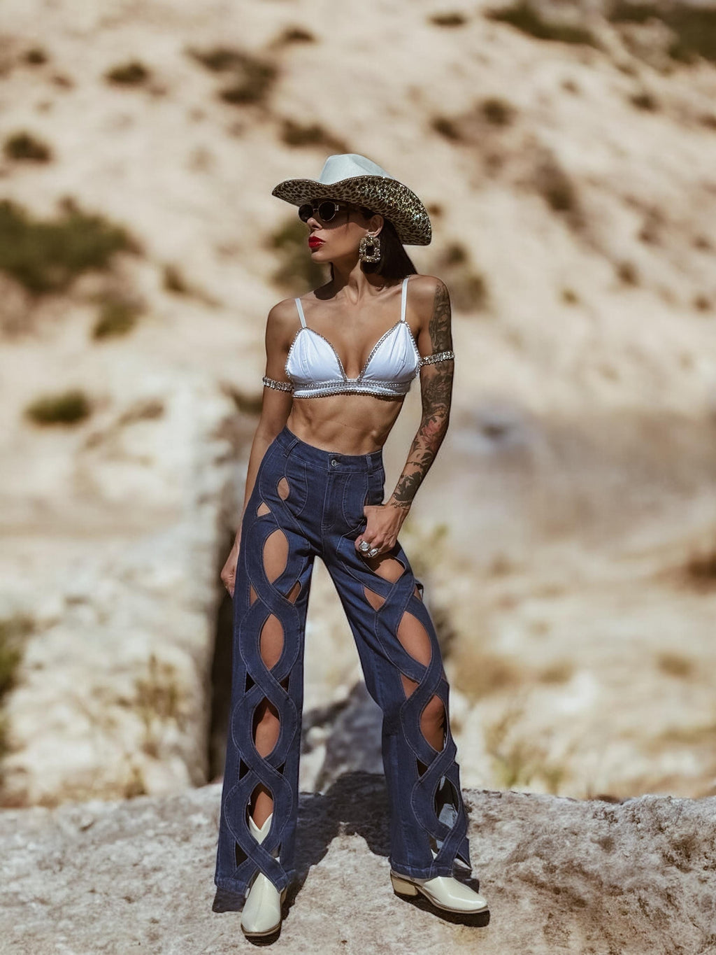 Cut Out Chaps FWestern Flare Jeans, Pu Festival Chaps Style Denim Pant Gypsy Tale Cut Out Chaps FWestern Flare Jeans, Pu Festival Chaps Style Denim Pant Gypsy Tale