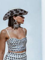 Rhinestone Cow Diamond Cowboy Hat, Western Glam Cowboy Hat, Diamond Embellished Festival Hat,Shiny Cowgirl Hat, Diamond Bachelorette Hat