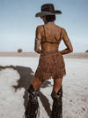 Rhinestone Fringe Western Festival Skorts, Fringe Cowgirl Skorts, Cowboy Tassel Skorts, Western Cowboy Costume Skorts, Western Glam Skort