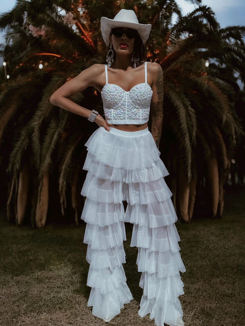 White Diamond Western Corset, White Cowgirl Bustier Top, Diamond Bachelorette Party Outfit, Space Cowboy Costume, White Bridal Top