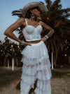 White Diamond Western Corset, White Cowgirl Bustier Top, Diamond Bachelorette Party Outfit, Space Cowboy Costume, White Bridal Top