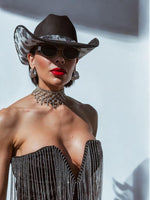Black Rhinestone Cow Diamond Cowboy Hat, Western Glam Cowboy Hat,Diamond Embellished Festival Hat,Shiny Cowgirl Hat,Diamond Bachelorette Hat