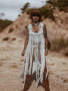 White Fringe Macrame Vest, Cowgirl Bridal Fringe Jacket, Western Fringe Vest, Country Girl Cowgirl Vest, Barn Wedding Bridal Outfit