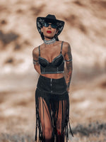 Silver Studded Western Bustier Top, Cowgirl Outfit Festival Top, Bachelorette Party Fit, Space Cowboy Costume Western Glam Top