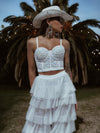 White Diamond Western Corset, White Cowgirl Bustier Top, Diamond Bachelorette Party Outfit, Space Cowboy Costume, White Bridal Top