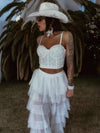 White Diamond Western Corset, White Cowgirl Bustier Top, Diamond Bachelorette Party Outfit, Space Cowboy Costume, White Bridal Top