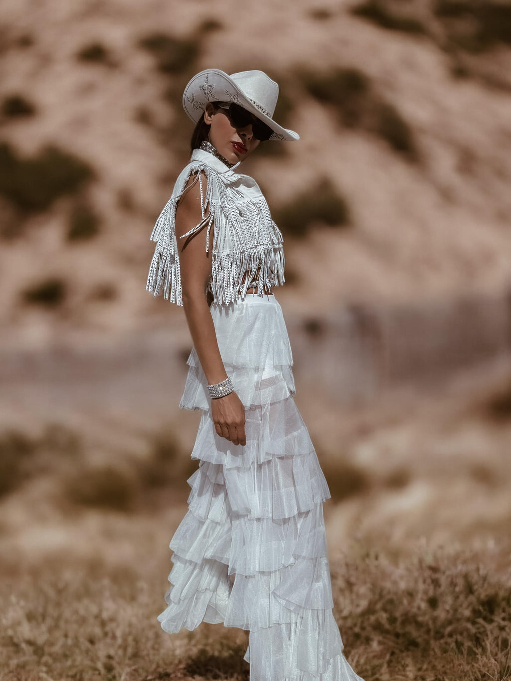 Fringe White Denim Jacket, Rhinestone Fringe Vest, Western Diamond Fringe Jacket, Country Girl Cowgirl Jacket, Barn Wedding Bridal Outfit