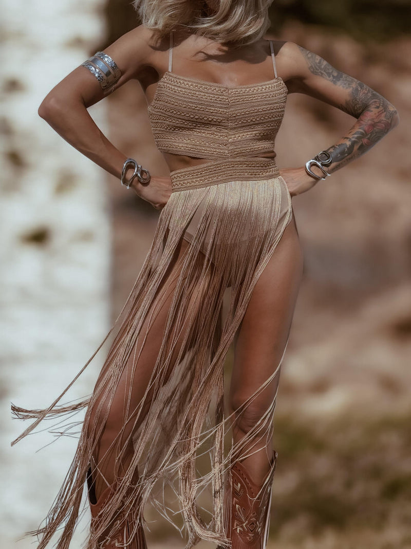 Brown Fringe Goddess Festival Bodysuit, Fringe Cowgirl Outfit, Festival Country Girl Outfit, Bachelorette Party Outfit, Cowboy Tour Outfit