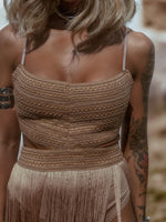 Brown Fringe Goddess Festival Bodysuit, Fringe Cowgirl Outfit, Festival Country Girl Outfit, Bachelorette Party Outfit, Cowboy Tour Outfit