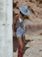 Rhinestone Fringe Western Festival Shorts, Fringe Cowgirl Denim Shorts, Diamond Tassel Shorts, Denim Cowboy Costume