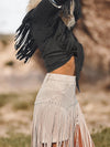 Khaki Faux Suede Fringe Western Shorts, Chaps Long Fringe Shorts, Festival Shorts, Country Western Cowgirl Outfit, Cowboy Fringe Shorts
