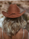 Brown Faux Suede Studded Cowboy Hat, Western Glam Cowboy Hat, Silver Embellished Festival Hat, Bling Shiny Cowgirl Hat, Bachelorette Hat
