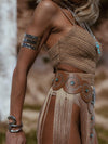 Boho Cowgirl Faux Leather Belt, Vintage Inspired Bohemian Disc Belt, Cowboy Waist Belt, Country Girl Studded Belt