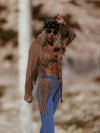 Bohemian Faux Suede Fringe Jacket, Front Tie Fringe Suede Kimono Jacket, Western Suede Fringe Jacket, Country Girl Cowgirl Jacket