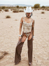Faux Leather Fringe Festival Chaps: Western Cowgirl Style