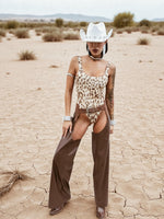 Faux Leather Fringe Festival Chaps: Western Cowgirl Style