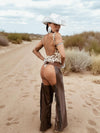 Faux Leather Fringe Festival Chaps: Western Cowgirl Style