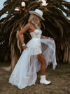 Boho Bridal Romper, Wedding Party Western Gown, Bohemian Wedding Reception Jumpsuit, Bachelorette Party Outfit Elopement Dress Romper