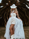 Boho Bridal Romper, Wedding Party Western Gown, Bohemian Wedding Reception Jumpsuit, Bachelorette Party Outfit Elopement Dress Romper