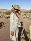 Studded Fringe Faux Suede Jacket, Western Cowgirl Suede Kimono Jacket, Suede Fringe Cowboy Jacket