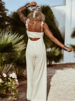 Bohemian Suspender Pants Set, Boho Textured Pants Set, Yoga Goddess Pants and Top, Romantic Bridal Pants Set, Honeymoon Beach Wedding Set