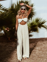 Bohemian Suspender Pants Set, Boho Textured Pants Set, Yoga Goddess Pants and Top, Romantic Bridal Pants Set, Honeymoon Beach Wedding Set