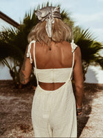 Bohemian Suspender Pants Set, Boho Textured Pants Set, Yoga Goddess Pants and Top, Romantic Bridal Pants Set, Honeymoon Beach Wedding Set