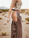 Faux Leather Fringe Festival Chaps: Western Cowgirl Style