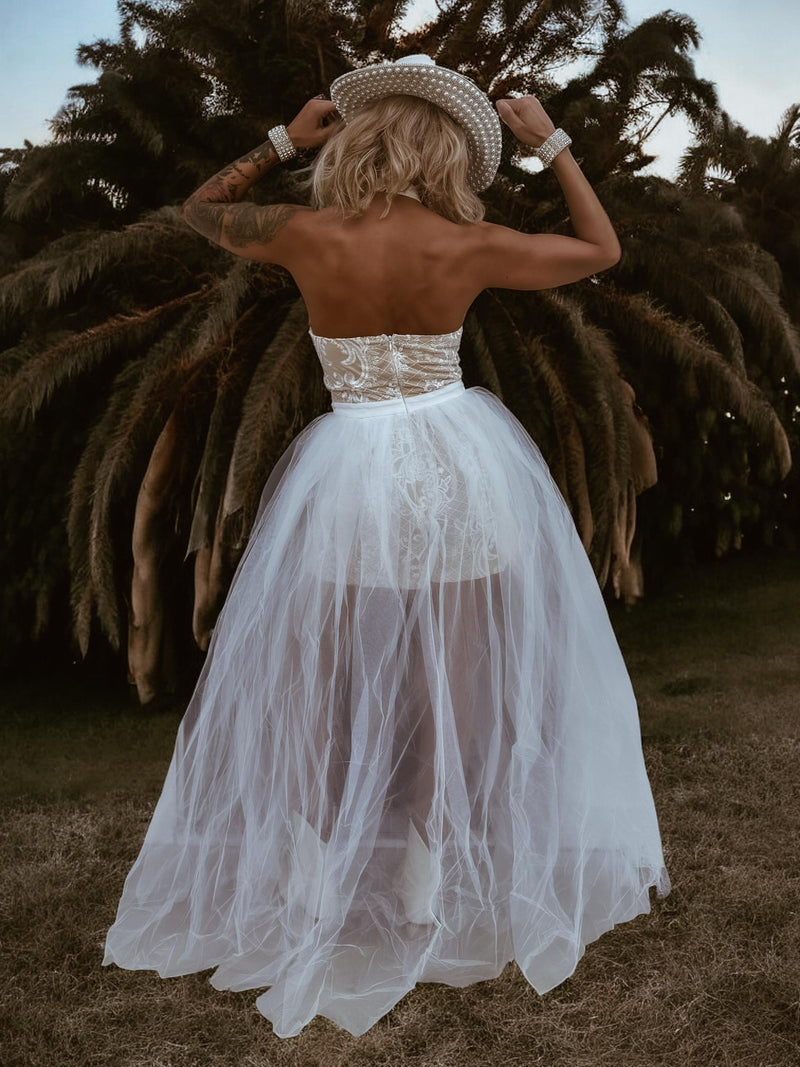 Boho Bridal Romper, Wedding Party Western Gown, Bohemian Wedding Reception Jumpsuit, Bachelorette Party Outfit Elopement Dress Romper