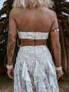 Boho Bridal Lace Gown, Bohemian Western Bride Dress, Bachelorette Party Dress, Boho Elopement Dress