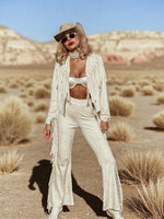 Studded Fringe Faux Suede Jacket, Western Cowgirl Suede Kimono Jacket, Suede Fringe Cowboy Jacket