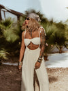 Bohemian Suspender Pants Set, Boho Textured Pants Set, Yoga Goddess Pants and Top, Romantic Bridal Pants Set, Honeymoon Beach Wedding Set
