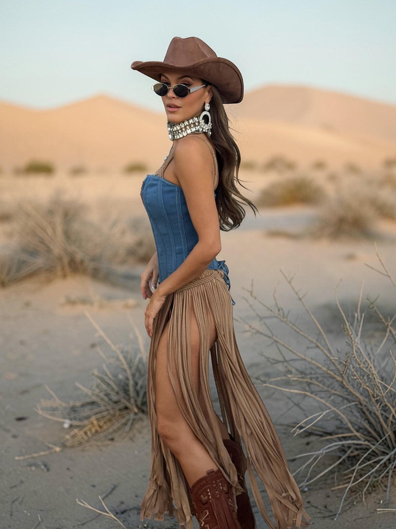festival fringe dress Brown Macrame Like Dress, Cowgirl Fringe Dress, Wester – Gypsy Tale Returned Affections Burgundy Red Clothing on Sale this dress becomes your Style:Just skirt (silk)