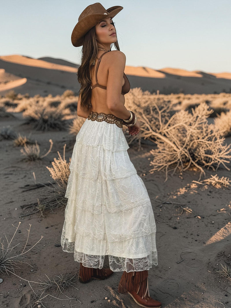 cowgirl boho dress Women Western Cowgirl Dress Vintage V Neck Long Sleeve Fringe Hem Embroidery Dresses Casual Loose Beach Boho Dress Blue at Amazon Women's Clothing store