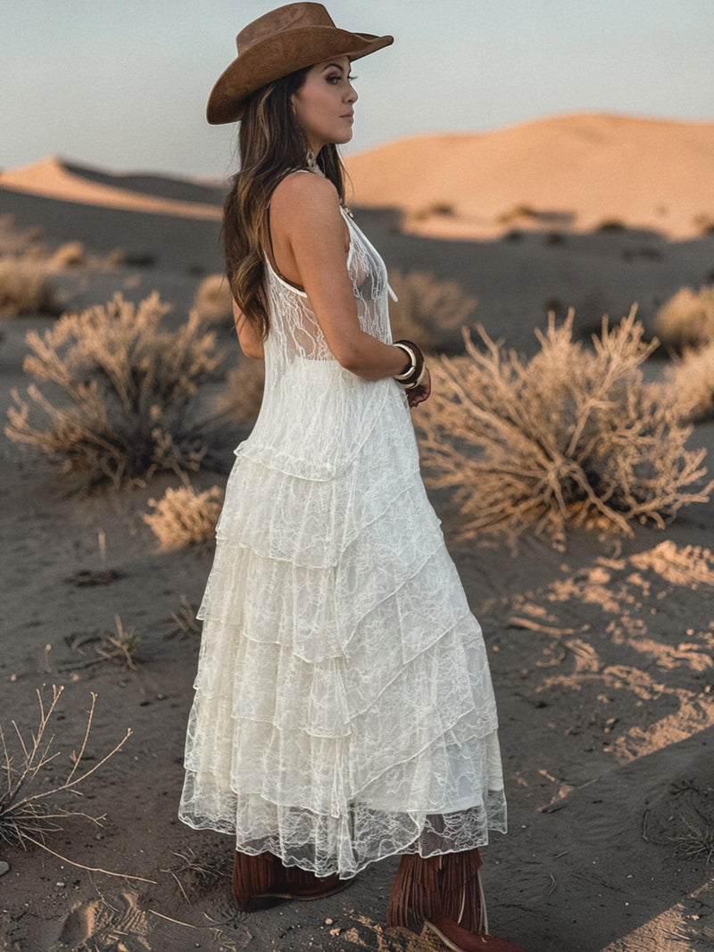 Boho Lace Maxi Skirt, Romantic Cowgirl Skirt, Western Lace Skirt, Bohe   Gypsy Tale